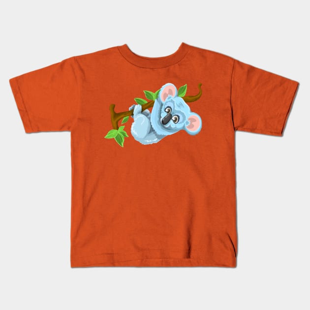 Blue Koala Cartoon Kids T-Shirt by PatrioTEEism